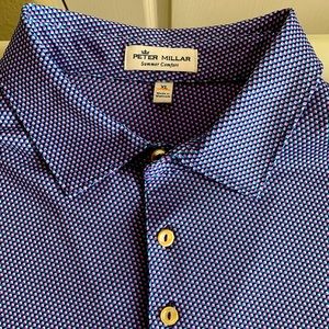 Peter Millar geometric polo summer comfort XL